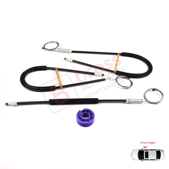 Seat Toledo MK3 2004-2009 Altea 5P1 XL 5P5 5P8 5P0837462 İçin Elektrikli Ön Sağ Kapı Cam Kriko Seti - 1