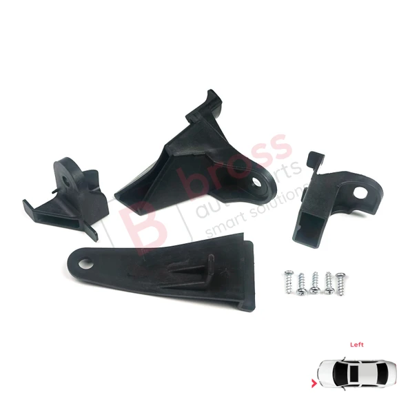 Renault Symbol MK3 2013-2017 Makyajsız Kasa 260607796R İçin Sol Ön Far Ayak Tamir Seti - Resim 3