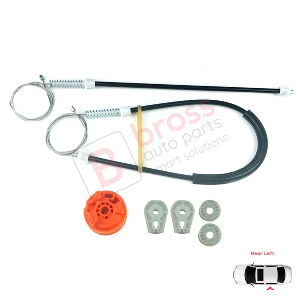 Peugeot 307 3B 2003-2009 Cabriolet Convertible 922393 İçin Elektrikli Arka Sol Cam Kriko Tamir Seti - Resim 3