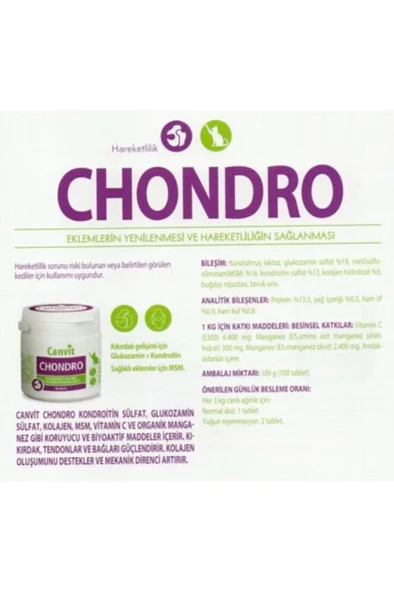 Canvit Chondro Eklem Güçlendirici Kedi Vitamini 100 Gr - 2