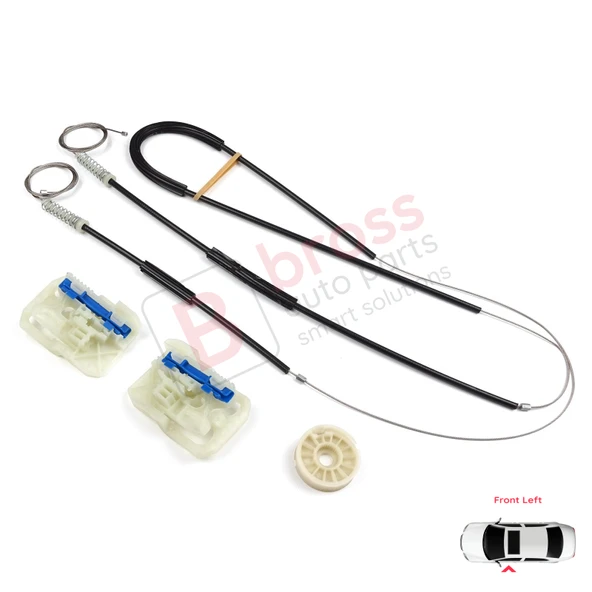 Audi Q7 MK1 4L 4LB 2006-2015 5-Kapı SUV 4L0837461 İçin Elektrikli Ön Sol Cam Kriko Tamir Seti ürün görseli 1