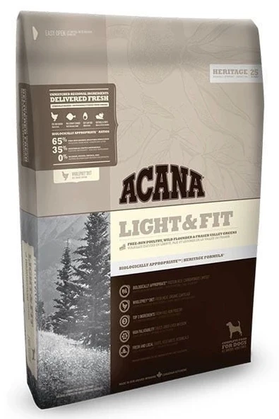 Acana Light-Fit Tahılsız Tavuk ve Balıklı Diyet Yetişkin Köpek Maması 11.4 Kg