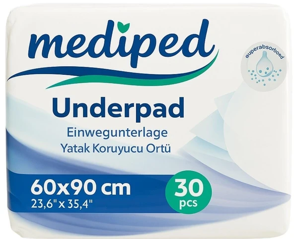 Mediped Hasta Alt Açma Yatak Koruyucu Örtü 60*90CM (İç Adet 30 Adet) Klasik