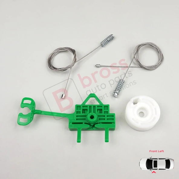 Fiat Linea 323 110 2007-2018 51892561 İçin Elektrikli Ön Sol Kapı Cam Kriko Tamir Seti ürün görseli 1