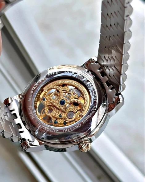 TI-592I TIGER OTOMATİK ÇELİK ERKEK SAATİ - Resim 2