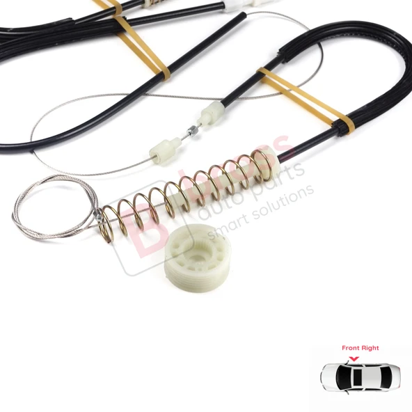 VW EOS 1F7 1F8 2006-2015 2-Kapı Coupe Convertible 1Q0837462 İçin Elektrikli Sağ Cam Kriko Tamir Seti - Resim 5