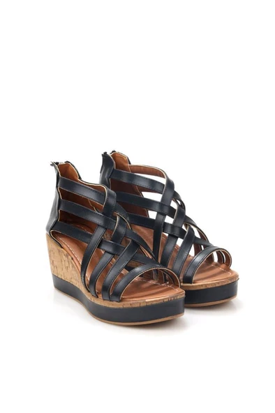 Papuçcity Frzn 03191 Kadın Dolgu Topuk Sandalet Ayakkabı - 10