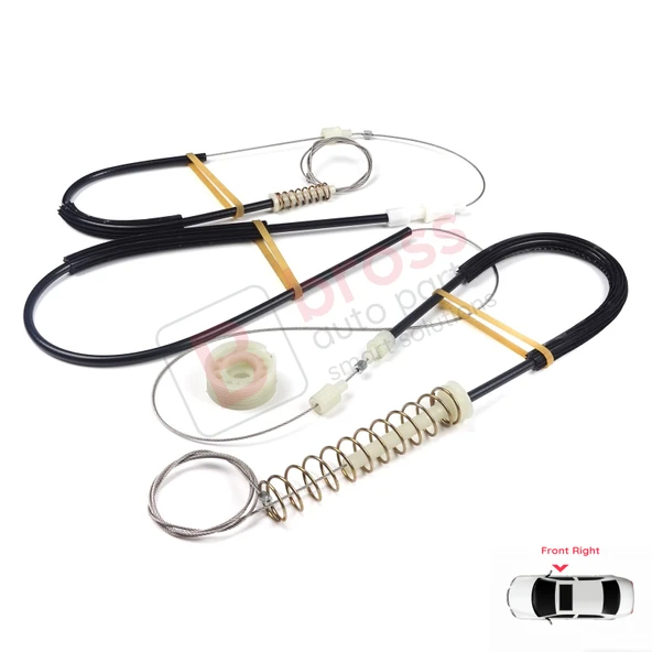 VW EOS 1F7 1F8 2006-2015 2-Kapı Coupe Convertible 1Q0837462 İçin Elektrikli Sağ Cam Kriko Tamir Seti - Resim 4