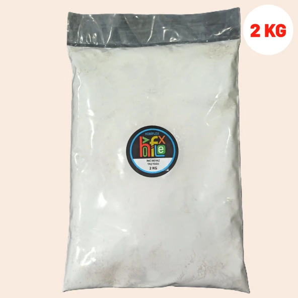 TAŞ TOZU HOBİ HARCI SERAMİK TOZU HEYKEL MUMLUK SAKSI YAPIMI ULTRA SERT MUKAVEMET İNCİ BEYAZI 2 KG ürün görseli 1
