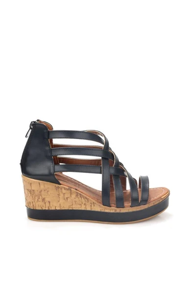 Papuçcity Frzn 03191 Kadın Dolgu Topuk Sandalet Ayakkabı - 9