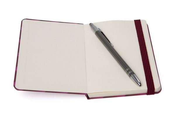 Keskin Color 13x21cm Pronot Perle 80 Yaprak Çizgili Sert Kapak Lastikli Defter - 6