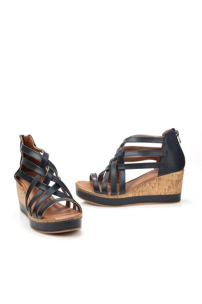 Papuçcity Frzn 03191 Kadın Dolgu Topuk Sandalet Ayakkabı - 11