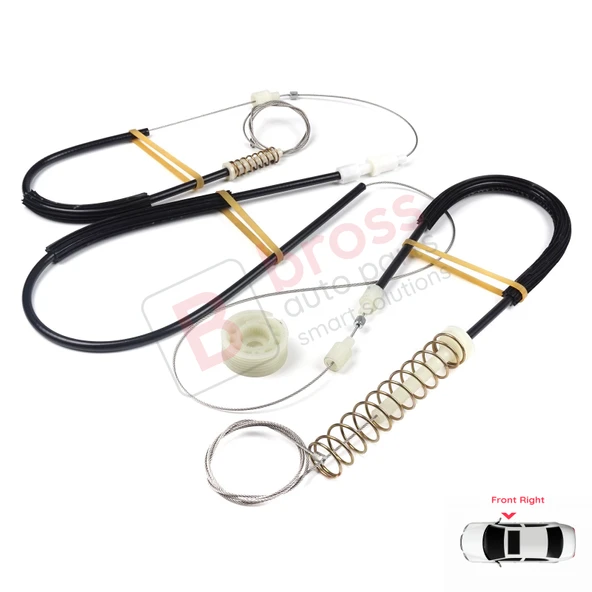 VW EOS 1F7 1F8 2006-2015 2-Kapı Coupe Convertible 1Q0837462 İçin Elektrikli Sağ Cam Kriko Tamir Seti - Resim 3