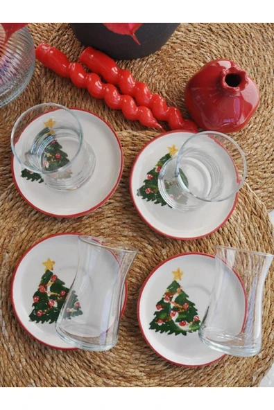 Çamağacı 2025 Yılbaşı 4 Kişilik Çay Seti - 2