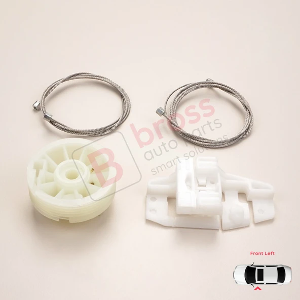 Renault Modus Grand Modus 2003-2008 8200748377 İçin Elektrikli Ön Sol Kapı Cam Kriko Tamir Seti - Resim 3