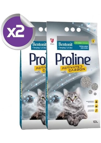 Proline Aktif Karbon Kedi Kumu 10 Lt x 2 Adet
