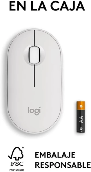 Logitech Pebble 2 M350S 910-007013 Beyaz Sessiz Optik Kablosuz Mouse - 2