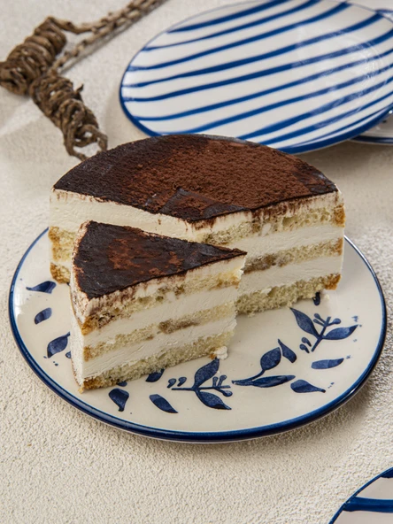 Handmade Trendy All in Blue 6 lı Pasta Seti 19 cm - Resim 7