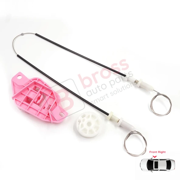 Hyundai Starex H-1 Grand MK2 TQ 2007–2024 824044H010 İçin Elektrikli Ön Sağ Cam Kriko Tamir Seti - Resim 2