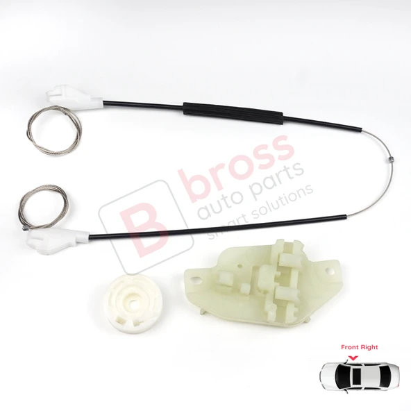 Hyundai Accent MK2 LC 2000-2006 4/5-Kapı 8240425010 İçin Ön Sağ Kapı Cam Kriko Tamir Seti ürün görseli 1