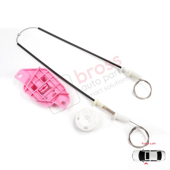 Hyundai Starex H-1 Grand MK2 TQ 2007–2024 824034H010 İçin Elektrikli Ön Sol Cam Kriko Tamir Seti - Resim 2