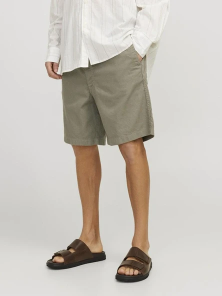 Jack Jones Jaıden Campaıng Keten Karıiımlı Erkek Şort 12274968 - 4