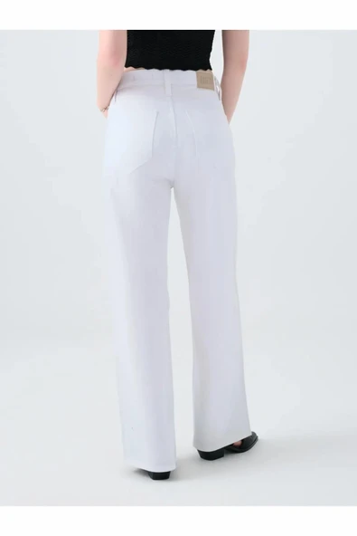 Loft Wıde Leg Helıos Whıte Wash Kadın Jean Pantolon LF2039976 - 4