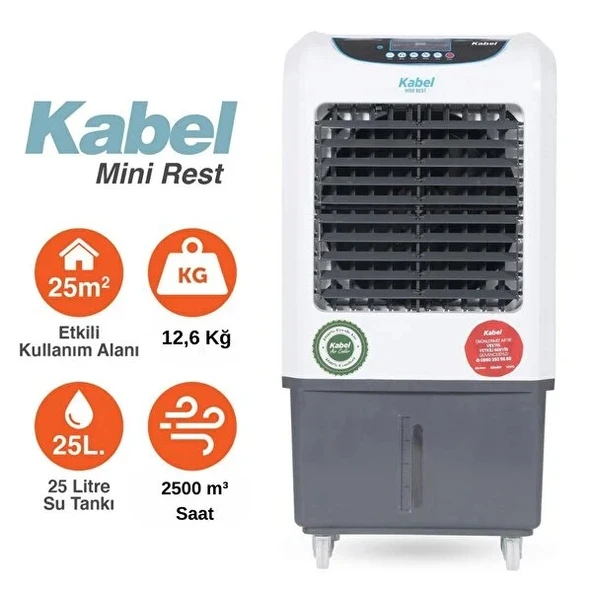 Kabel KBL-MN2500 Mini Rest Evaporatif Taşınabilir Sulu Soğutucu