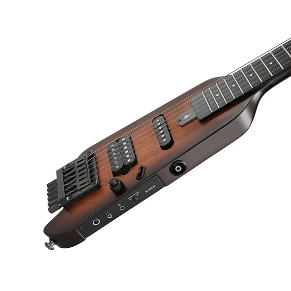 Donner HUSH-X Headless Traveller Elektro Gitar Seti (Sunburst) - Resim 5
