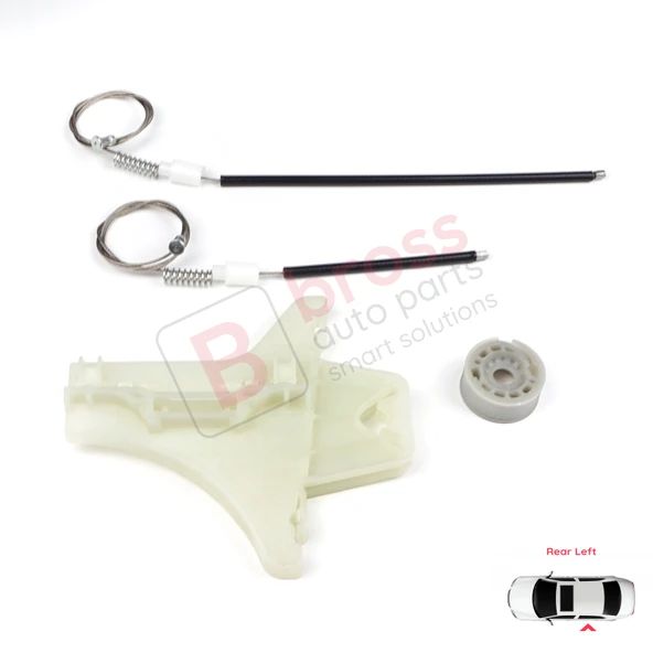 VW Jetta Golf MK5 A5 1K R32 GTI Plus 5M1 1K4839461 İçin Arka Sol Kapı Cam Kriko Tamir Seti ürün görseli 1