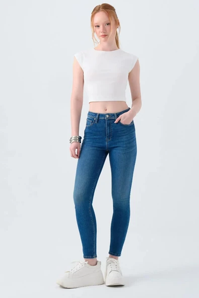 Loft Natalıe Mıneral Blue Wash Kadın Jean Pantolon LF2037057