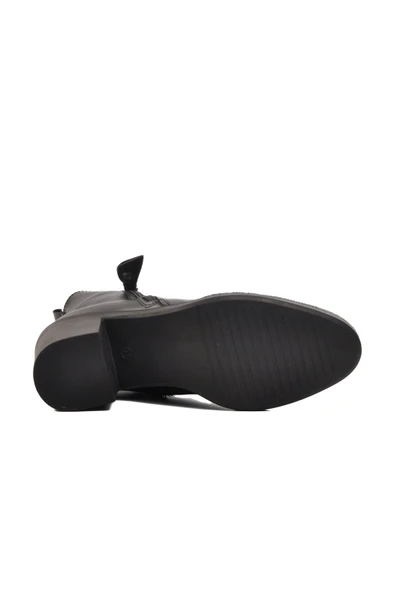 Aspor Siyah Cilt Kadın Topuklu Bot - 5