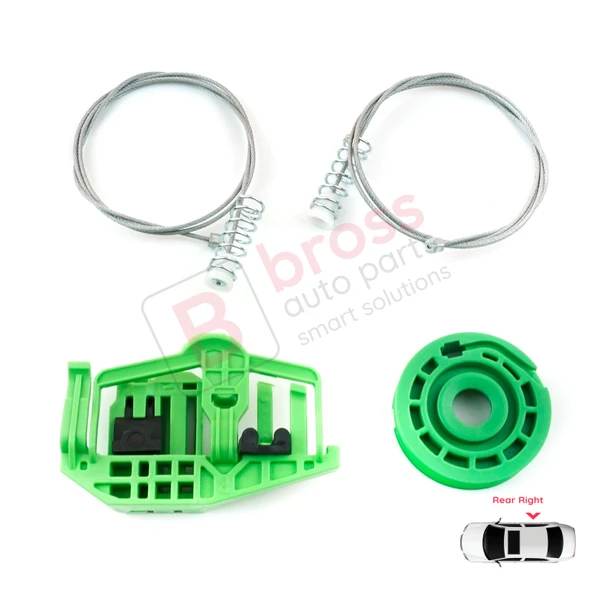 BMW 3 Serisi E90 E91 2004-2012 4/5 Kapı 51357140590 İçin Elektrikli Arka Sağ Cam Kriko Tamir Seti - Resim 2