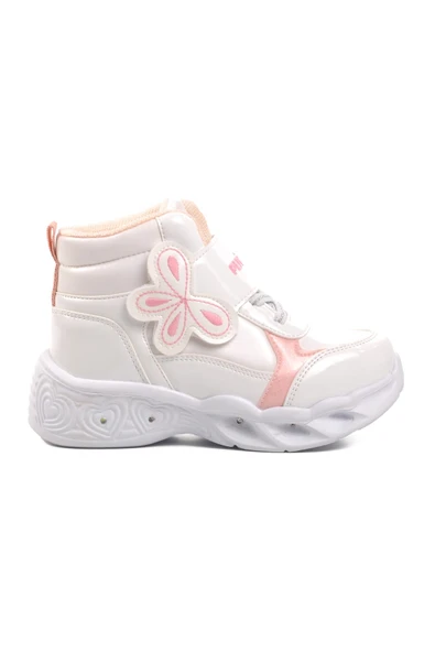 Pepino Beyaz Rugan Pembe Kız Çocuk Sneaker Bot