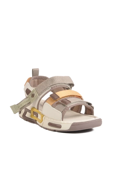 Pepino Krem Cırtlı Erkek Çocuk Düz Sandalet - 3