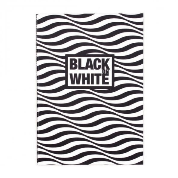 Keskin Color Container Black On White 16.5*23.5 20 Yaprak Wawe Siyah Defter Dikişli