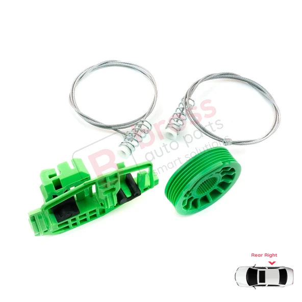 BMW 3 Serisi E90 E91 2004-2012 4/5 Kapı 51357140590 İçin Elektrikli Arka Sağ Cam Kriko Tamir Seti - Resim 4