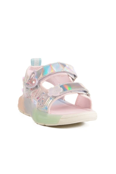 Pepino Gümüş Cırtlı Kız Çocuk Düz Sandalet - 3