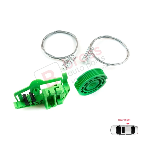 BMW 3 Serisi E90 E91 2004-2012 4/5 Kapı 51357140590 İçin Elektrikli Arka Sağ Cam Kriko Tamir Seti - Resim 5