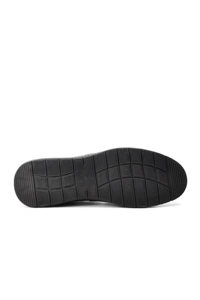 Aspor Siyah Hakiki Deri Erkek Günlük Ayakkabı - Resim 5