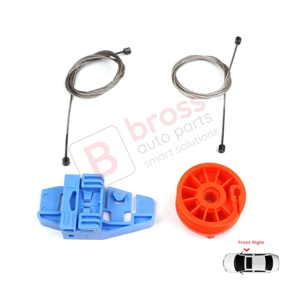 Renault Scenic MK2 JM0/1 2003-2009 4/5 Kapı 8200118775 İçin Elektrikli Ön Sağ Cam Kriko Tamir Seti ürün görseli 1