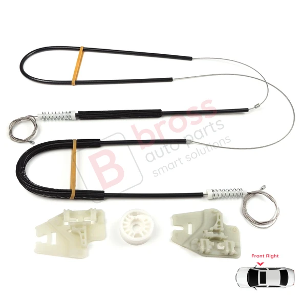 BMW 3 Serisi E46 1998-2001 4/5 Kapı Makyajsız Kasa 51337020660 İçin Ön Sağ Kapı Cam Kriko Tamir Seti ürün görseli 1