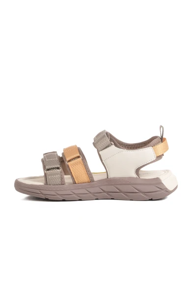 Pepino Krem Cırtlı Erkek Çocuk Düz Sandalet - 2