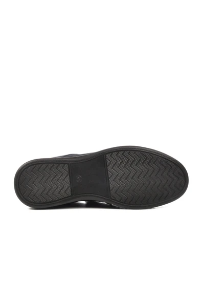 Aspor Lacivert Nubuk Hakiki Deri Ortopedik Erkek Casual Ayakkabı - Resim 4