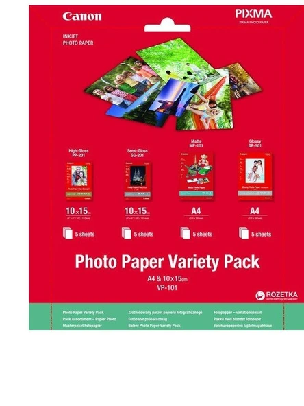 CANON IJ PHOTO PAPER VP-101 A4 10X15 FOTO KAĞIDI 0775B079AA 2.Lİ