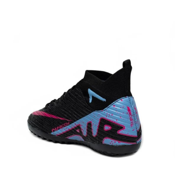 Laliga 600 Siyah Lila Çoraplı Halı Saha Ayakkabısı - 4