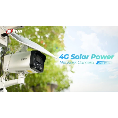 DAHUA IPC-HFW2441DG-4G-SP-B-MAX  4Mpix, 3,6mm   Lens, H265+, 30Mt Gece Görüsü, Dahili Mikrofon, IP67,  SolarGünes Enerjili IP Kamera