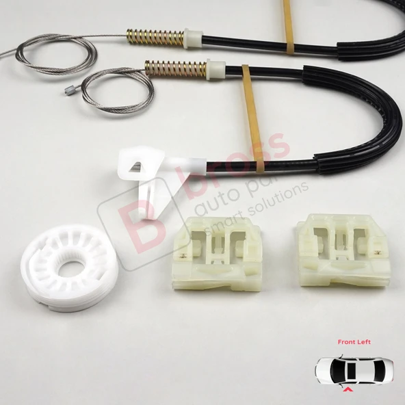 Skoda Octavia MK1 1U 2001-2010 Makyajlı Kasa İçin Elektrikli Ön Sol Kapı Cam Kriko Tamir Seti - Resim 4