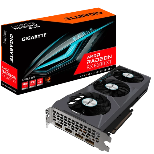 GIGABYTE GV-R66XTEAGLE-8GD, RX6600XT EAGLE 8GB GDDR6, 128BIT, 3xFAN, 2xDP, 2xHDMI, GAMING Ekran Karti