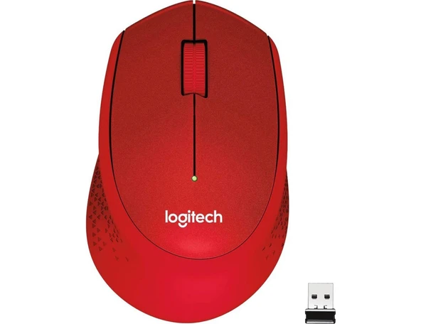 Logitech M330 Sessiz Kablosuz Optik Mouse - Kırmızı